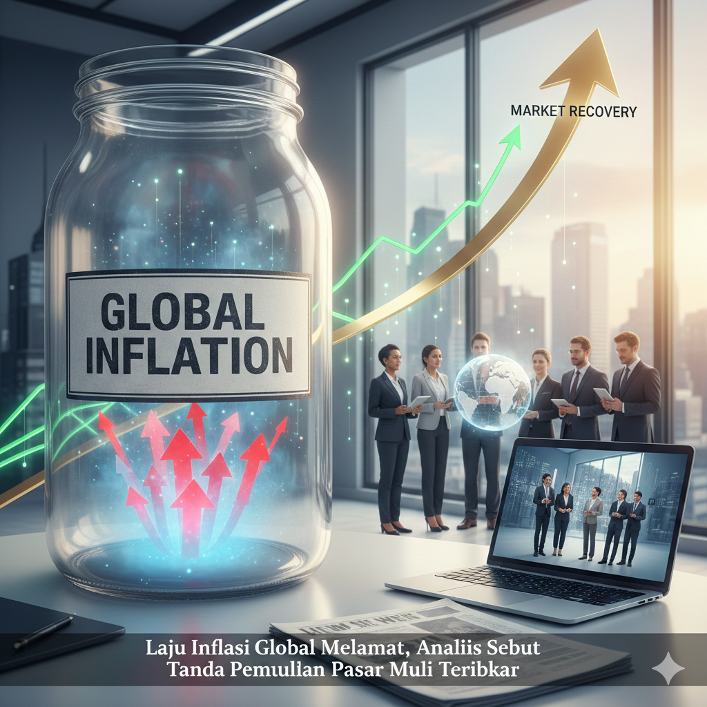 Ilustrasi laju inflasi global melambat